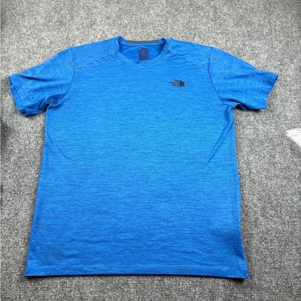 THE NORTH FACE Mens Blue Short Sleeved Flashdry Athletic Shirt size: Large